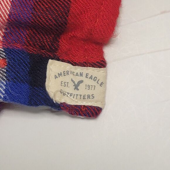 American Eagle Outfitters Ahh-mazingly Soft boyfriend fit plaid shirt size small - Picture 6 of 7